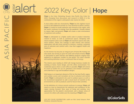 2022 Key Color | Hope