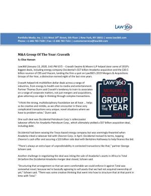 M&A Group of the Year