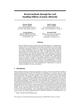 Kernel Methods Through the Roof: Handling Billions of Points Efﬁciently