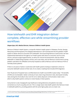 How Telehealth and EHR Integration Deliver Complete, Effective Care While Streamlining Provider Workflows