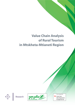 Value Chain Analysis of Rural Tourism in Mtskheta-Mtianeti Region