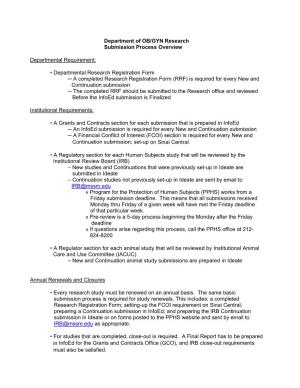 Departmental Research Registration Form