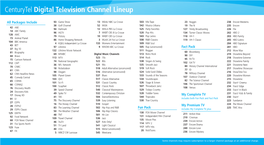 Centurytel Digital Television Channel Lineup