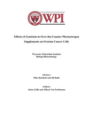 Effects of Genistein in Over-The-Counter Phytoestrogen Supplements on Ovarian Cancer Cells