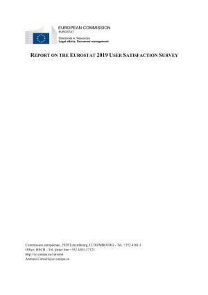 Report on the Eurostat 2019 User Satisfaction Survey