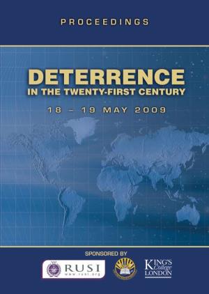 Deterrence in the Twenty-First Century Proceedings
