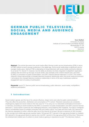 German Public Television, Social Media and Audience Engagement