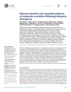 Natural Selection and Repeated Patterns of Molecular Evolution