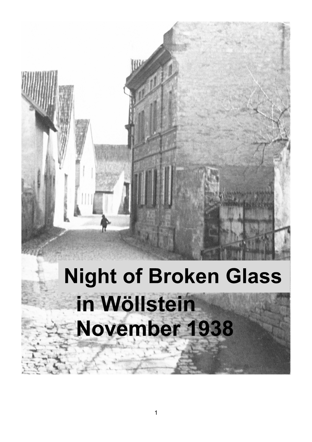 Night of Broken Glass November 1938 in Wöllstein