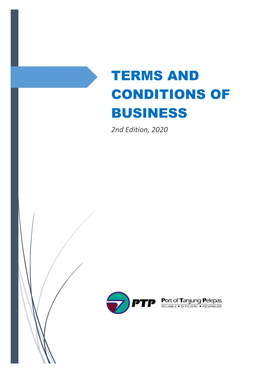 TERMS and CONDITIONS of BUSINESS 2Nd Edition, 2020