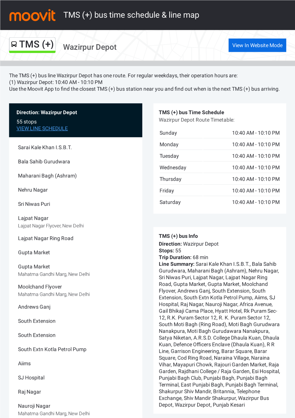 TMS (+) Bus Time Schedule & Line Route