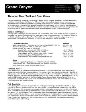 Thunder River Trail and Deer Creek