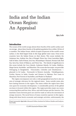 India and the Indian Ocean Region: an Appraisal, by Ajey Lele