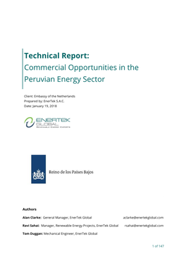 Commercial Opportunities in the Peruvian Energy Sector