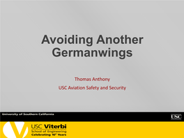 Avoiding Another Germanwings