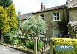 Grewelthorpe Ripon We Are Delighted to Welcome This Pretty Chocolate Box Cottage to the Market