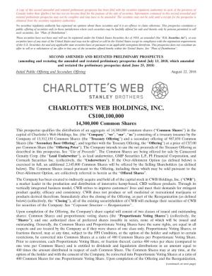 Charlotte's Web Holdings, Inc