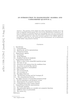 An Introduction to Diagrammatic Algebra and Categorified Quantum