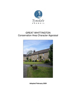 GREAT WHITTINGTON Conservation Area Character Appraisal