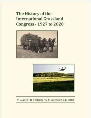 The History of the International Grassland Congress - 1927 to 2020
