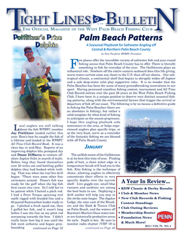 Palm Beach Patterns Dolphin a Seasonal Playbook for Saltwater Angling Off Central & Northern Palm Beach County by Tom Twyford, WPBFC President