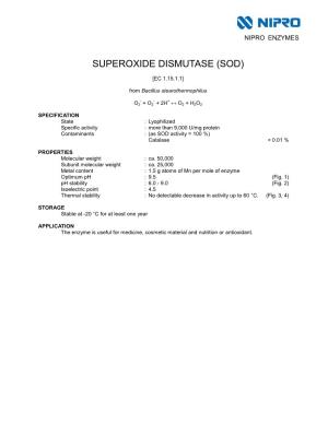 Superoxide Dismutase (Sod)