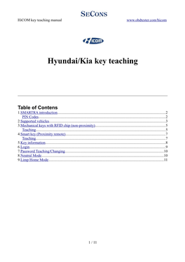 Hyundai/Kia Key Teaching