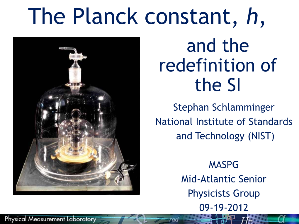 The Electronic Kilogram • Introduction to the NIST-4 Watt Balance FEA Results