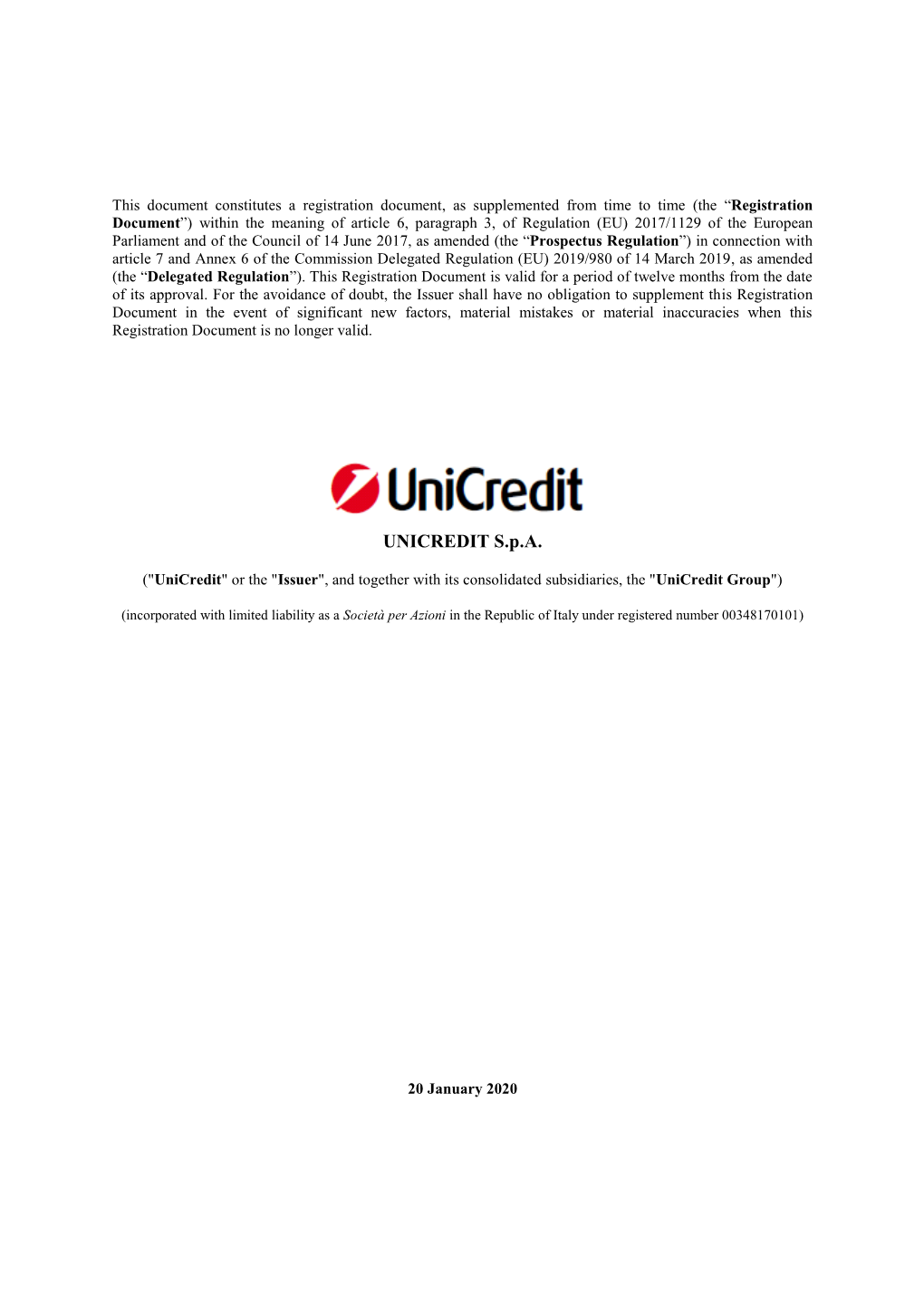 UNICREDIT S.P.A