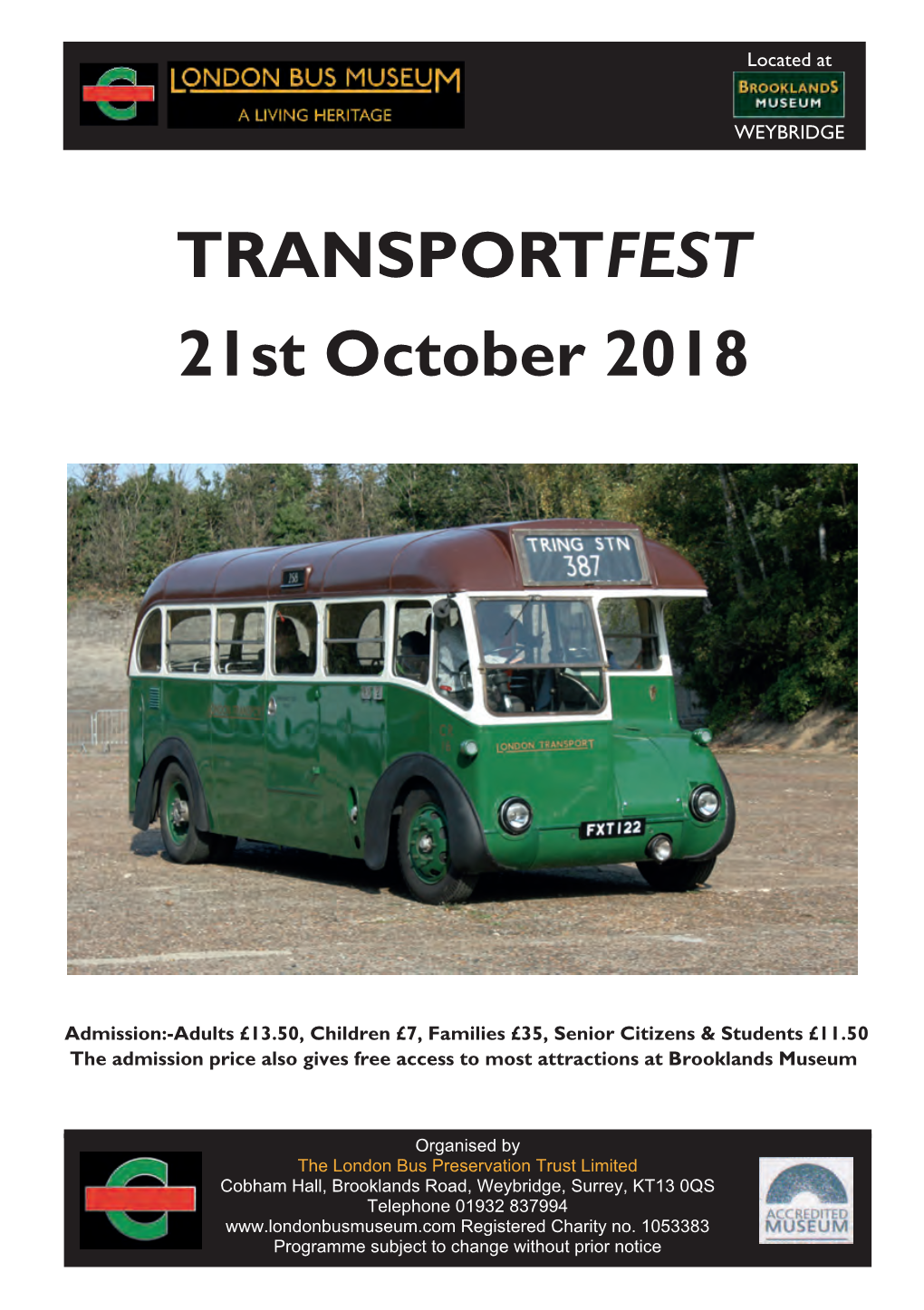 Transportfest 2018 Programme