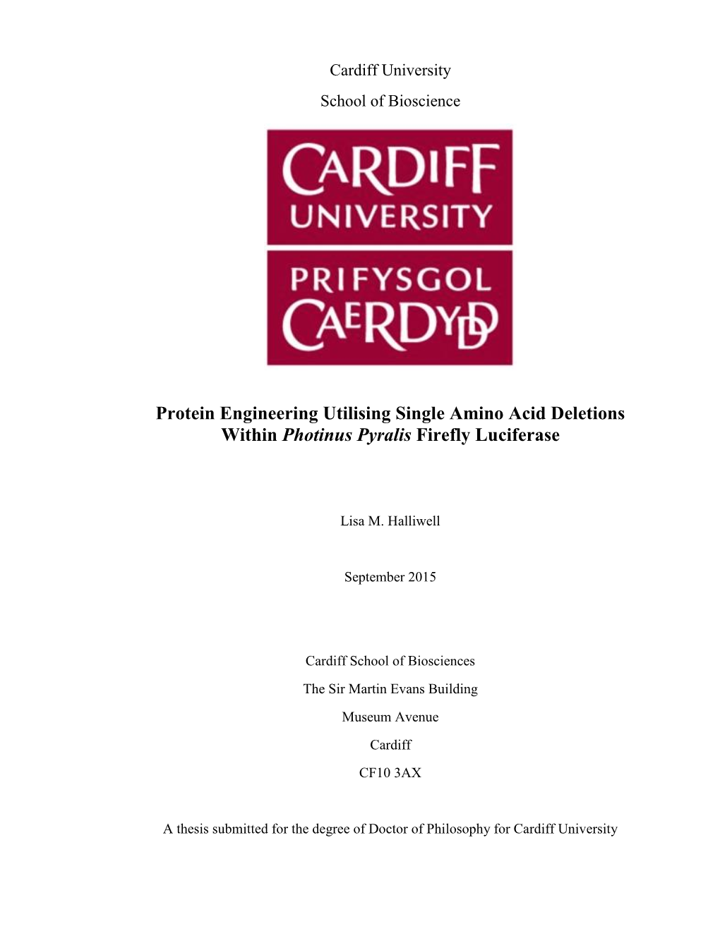 Protein Engineering Utilising Single Amino Acid Deletions Within Photinus Pyralis Firefly Luciferase