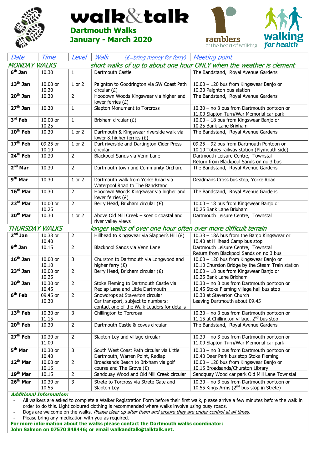 Dartmouth Programme Jan-Mar 2020