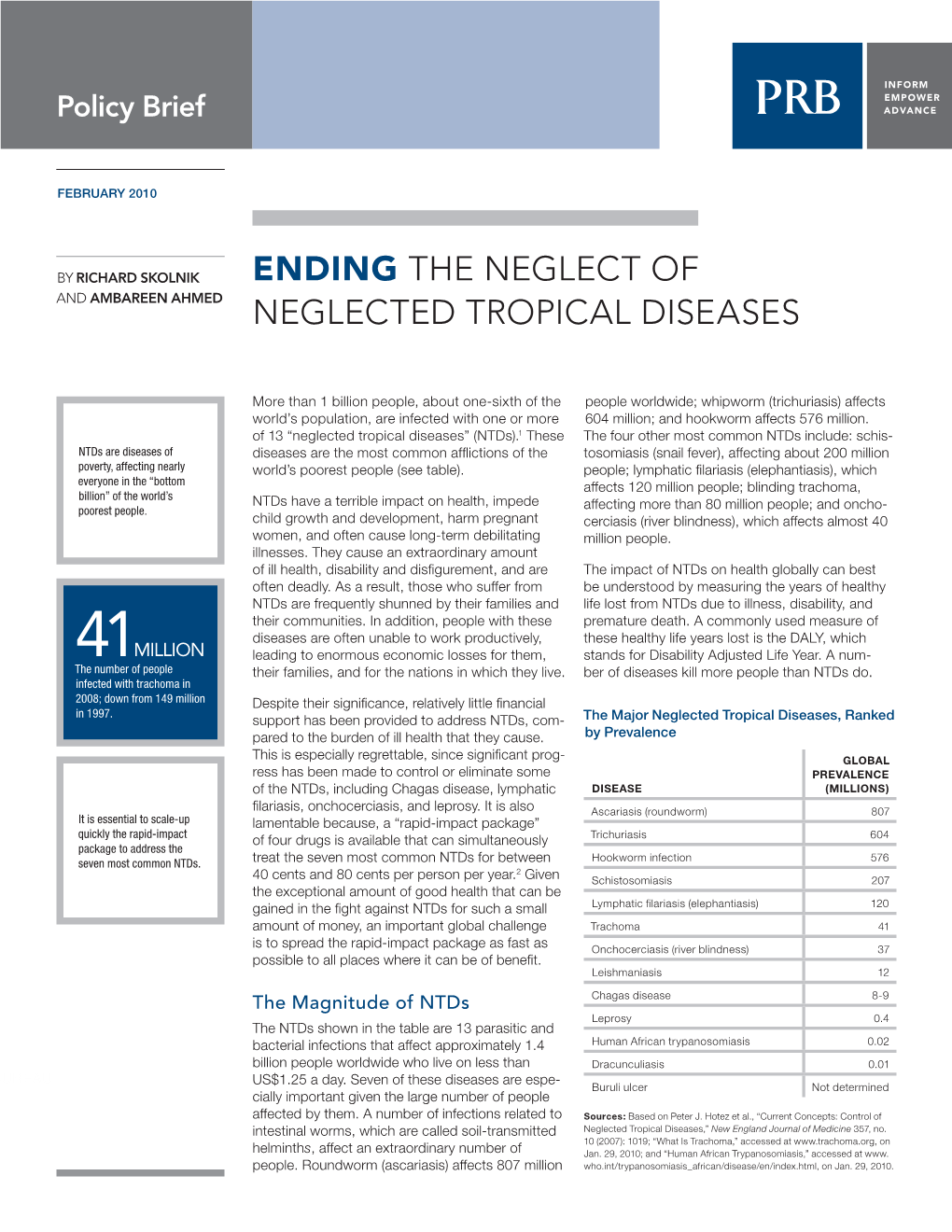 Ending the Neglect of Neglected Tropical Diseases