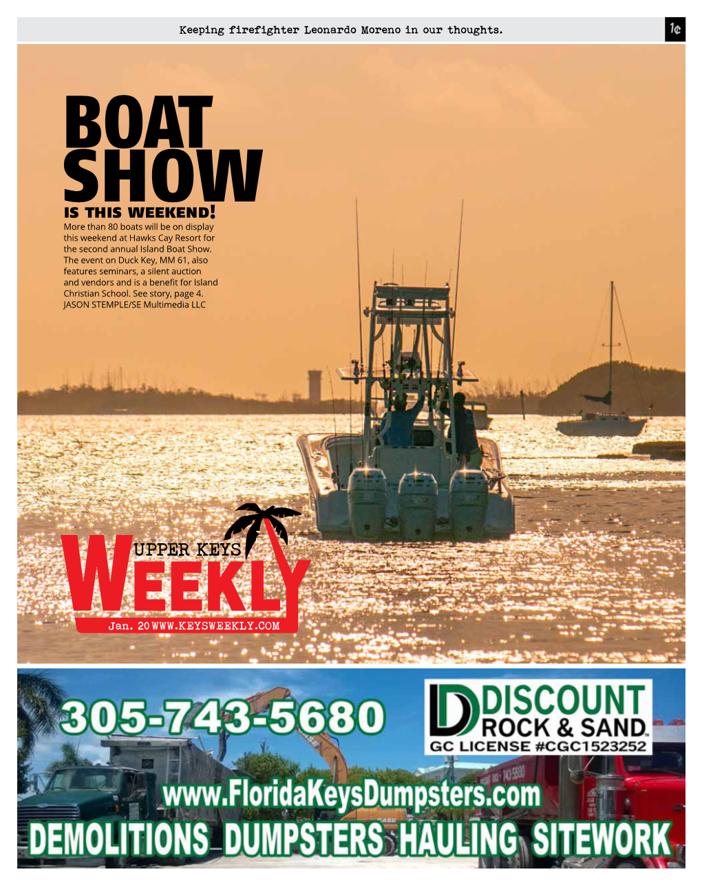 Is This Weekend! More Than 80 Boats Will Be on Display This Weekend at Hawks Cay Resort for the Second Annual Island Boat Show