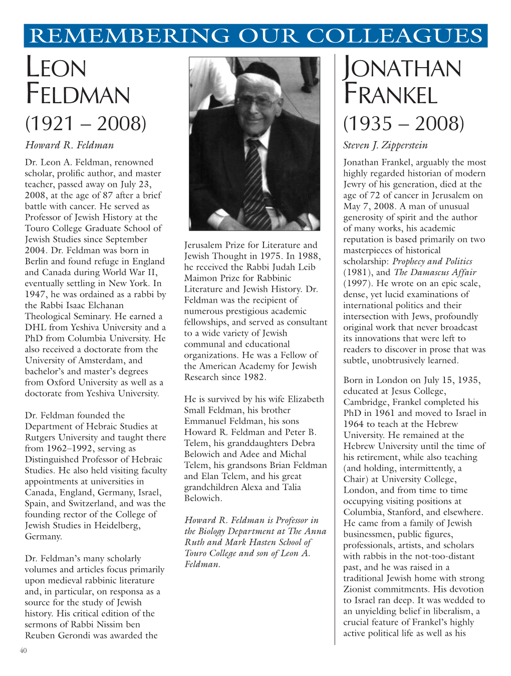 Leon Feldman Jonathan Frankel