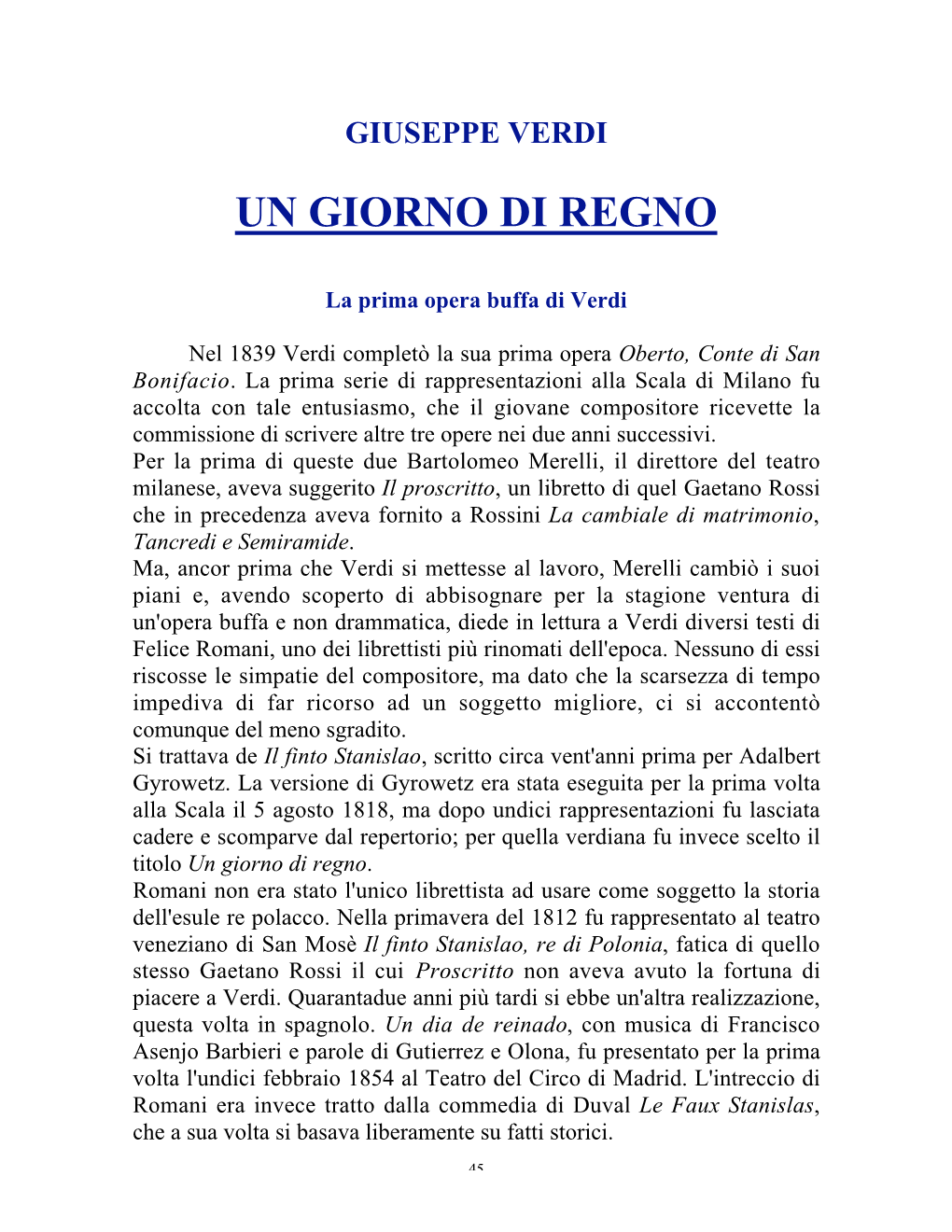 Un Giorno Di Regno