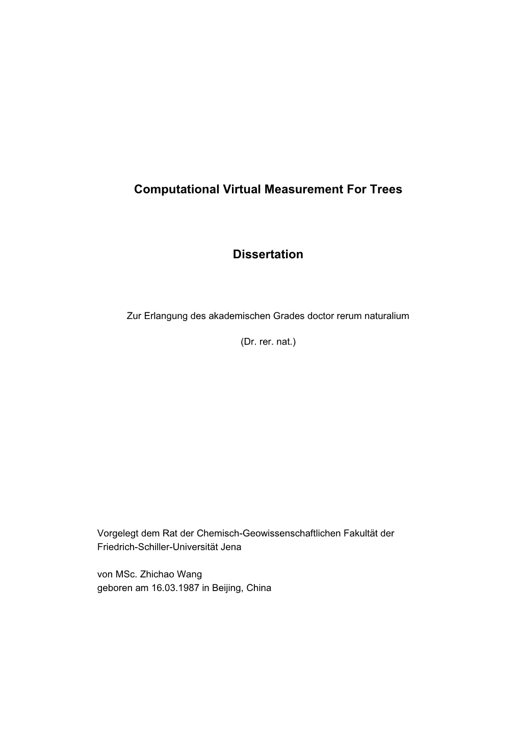 Computational Virtual Measurement for Trees Dissertation