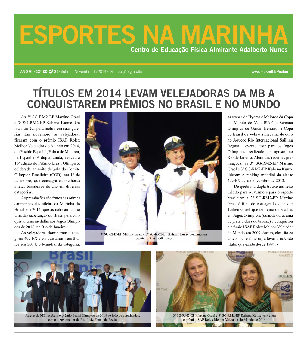 ESPORTES NA MARINHA • 1 ESPORTES NA MARINHA Centro De Educação Física Almirante Adalberto Nunes