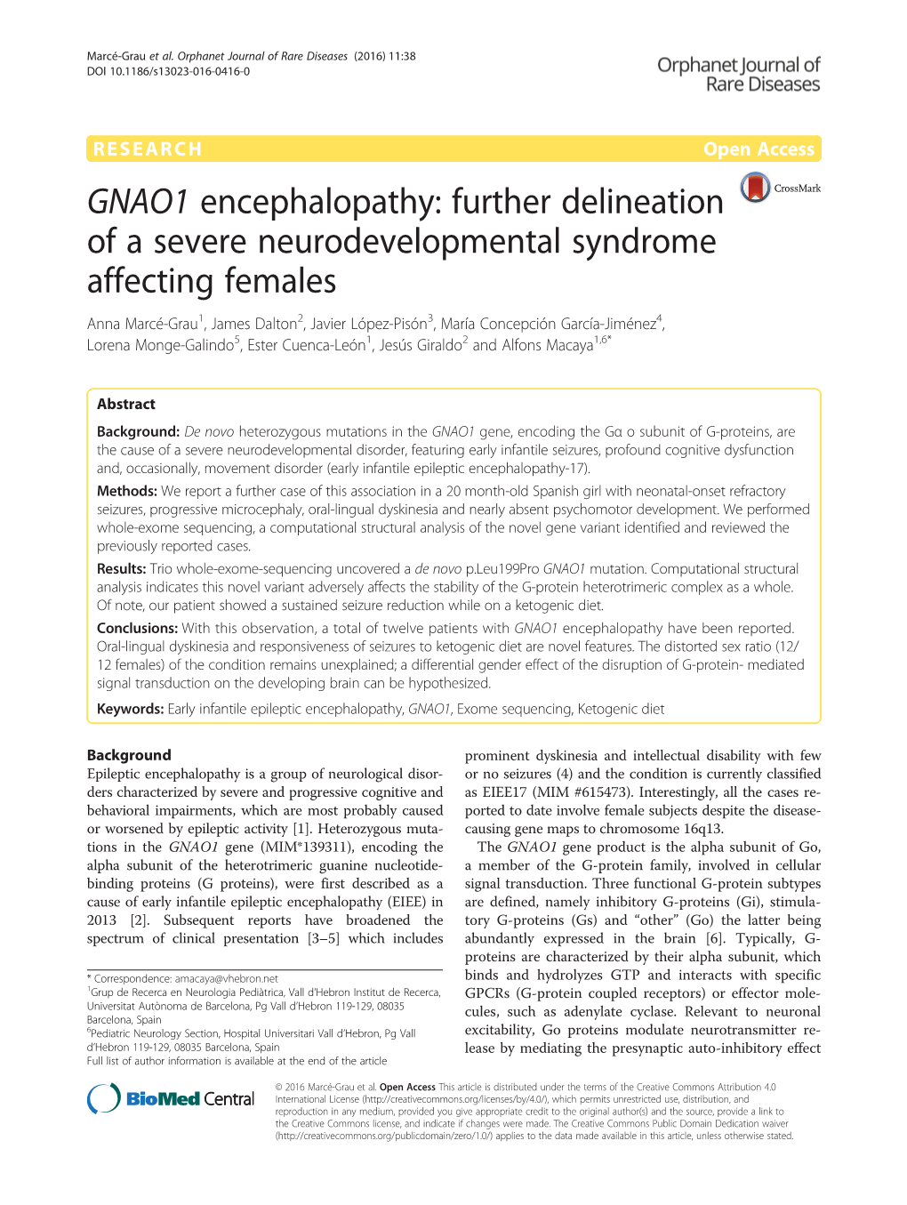 GNAO1 Encephalopathy