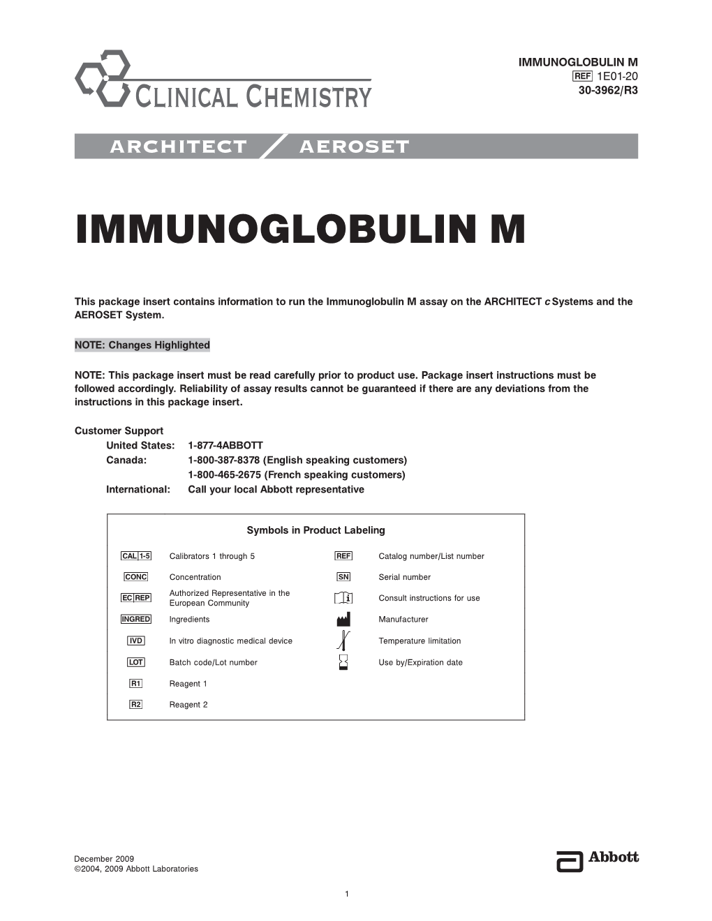 Immunoglobulin M 1E01-20 30-3962/R3