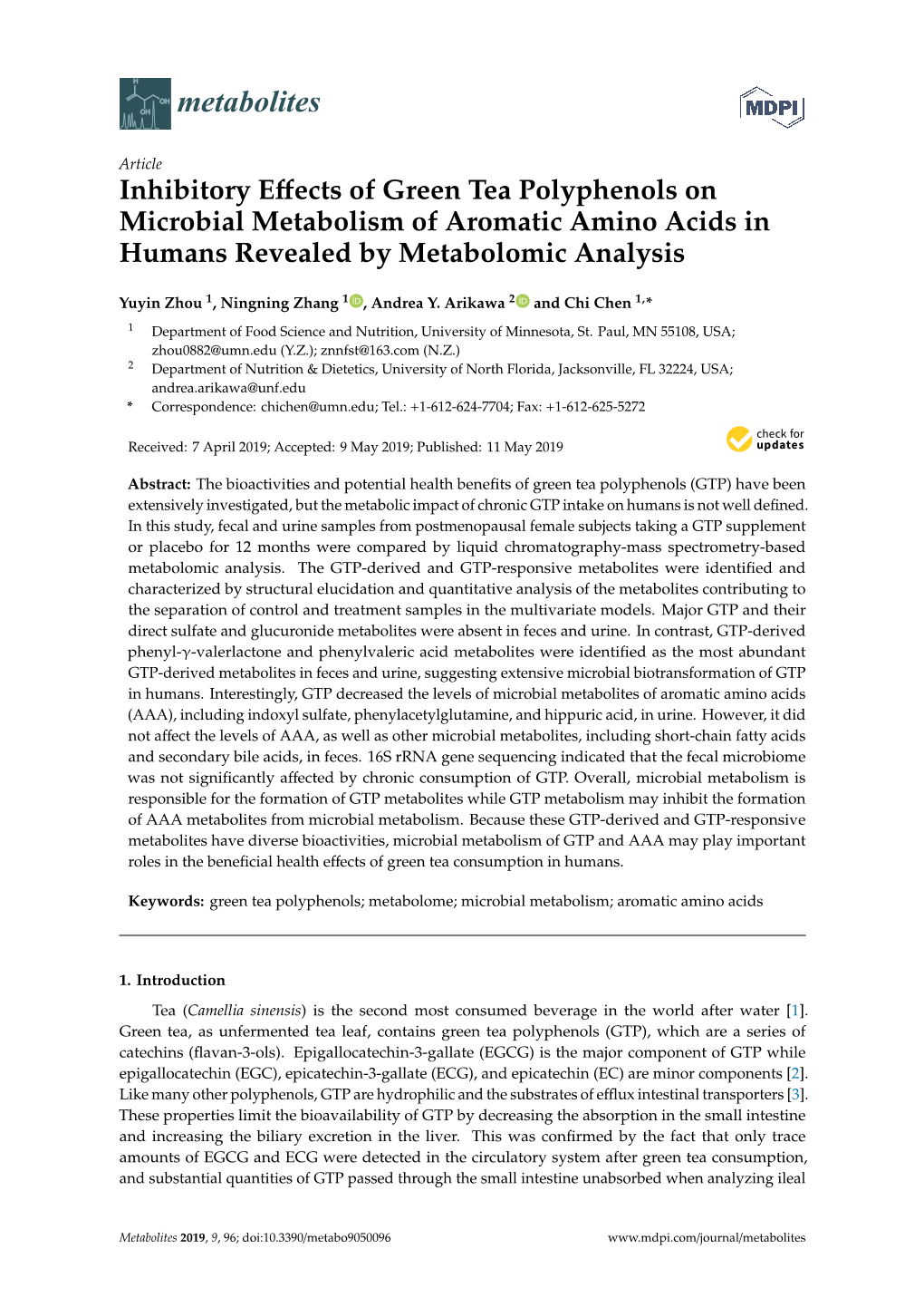 Inhibitory Effects of Green Tea Polyphenols on Microbial