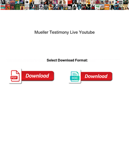 Mueller Testimony Live Youtube