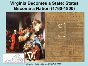 States Become a Nation (1760-1800)