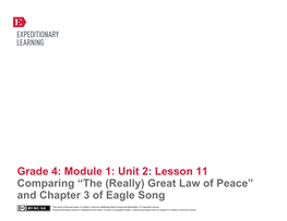 “The (Really) Great Law of Peace” and Chapter 3 of Eagle Song