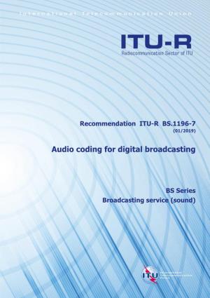 Audio Coding for Digital Broadcasting
