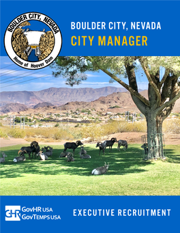 Boulder City, Nevada City Manager Page 1