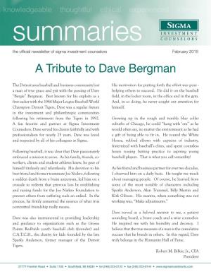 Feb-A Tribute to Dave Bergman