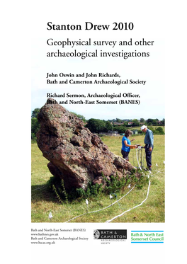 Stanton Drew 2010 Geophysical Survey and Other Archaeological Investigations