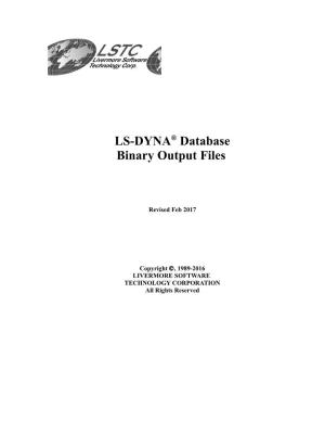 LS-DYNA Database Manual