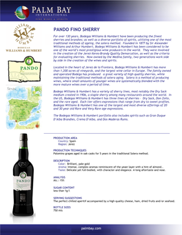 Pando Fino Sherry